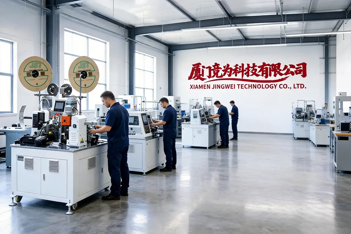 Fábrica de máquinas automatizadas de processamento de fios da Jingwei Technology em Xiamen