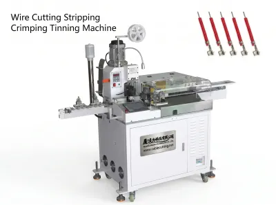 Fully Automatic 5-Wire Cutting Stripping Crimping Tinning Machine