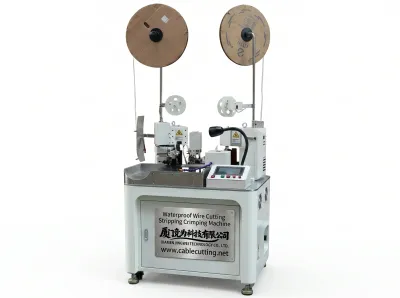 Máquina Automática de Corte, Descascamento e Crimpagem de Fios à Prova d'Água WPM-624 Thumb
