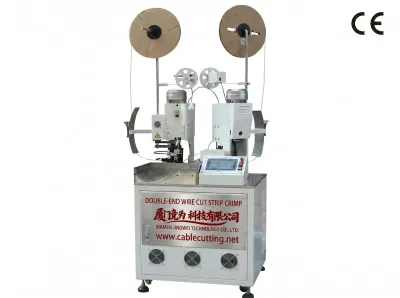 Máquina Automática de Cortar, Descascar e Crimpar Fios Dupla Ponta - Wire Cut Strip Crimp Machine