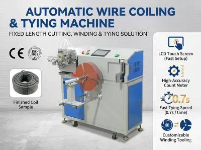 Máquina Automática de Corte, Enrolamento e Amarração de Cabos WPM-18-45