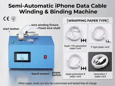 Máquina de Enrolamento e Amarração de Cabos iPhone WPM-K287