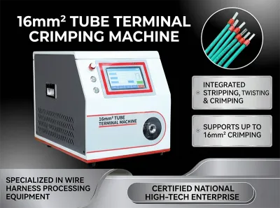 Máquina Semiautomática de Descascar e Crimpar Fios Pré-Isolados WPM-5-40