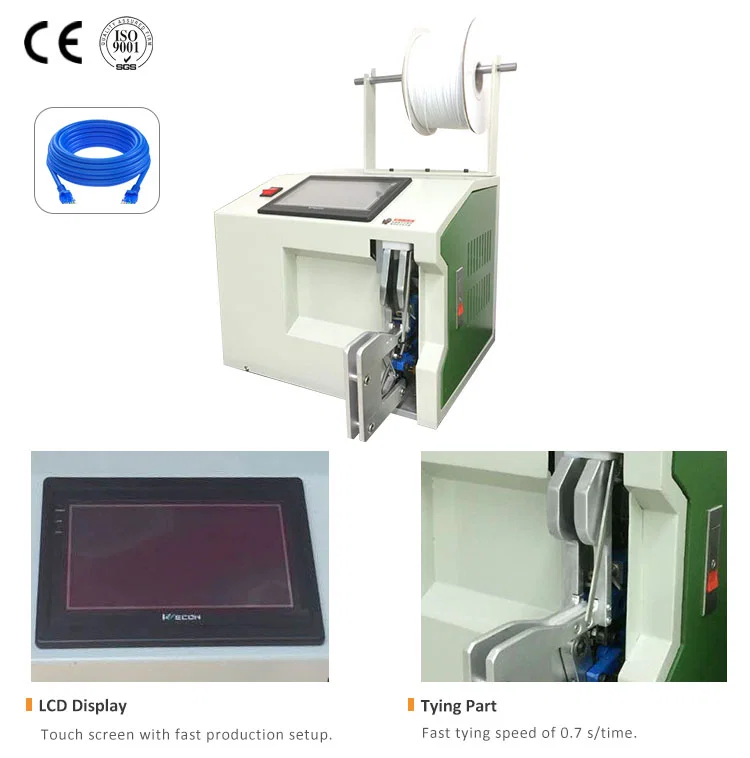 Máquina de amarração de torção, máquina de amarração de feixes, máquina de empacotamento de fios, máquina de empacotamento de cabos