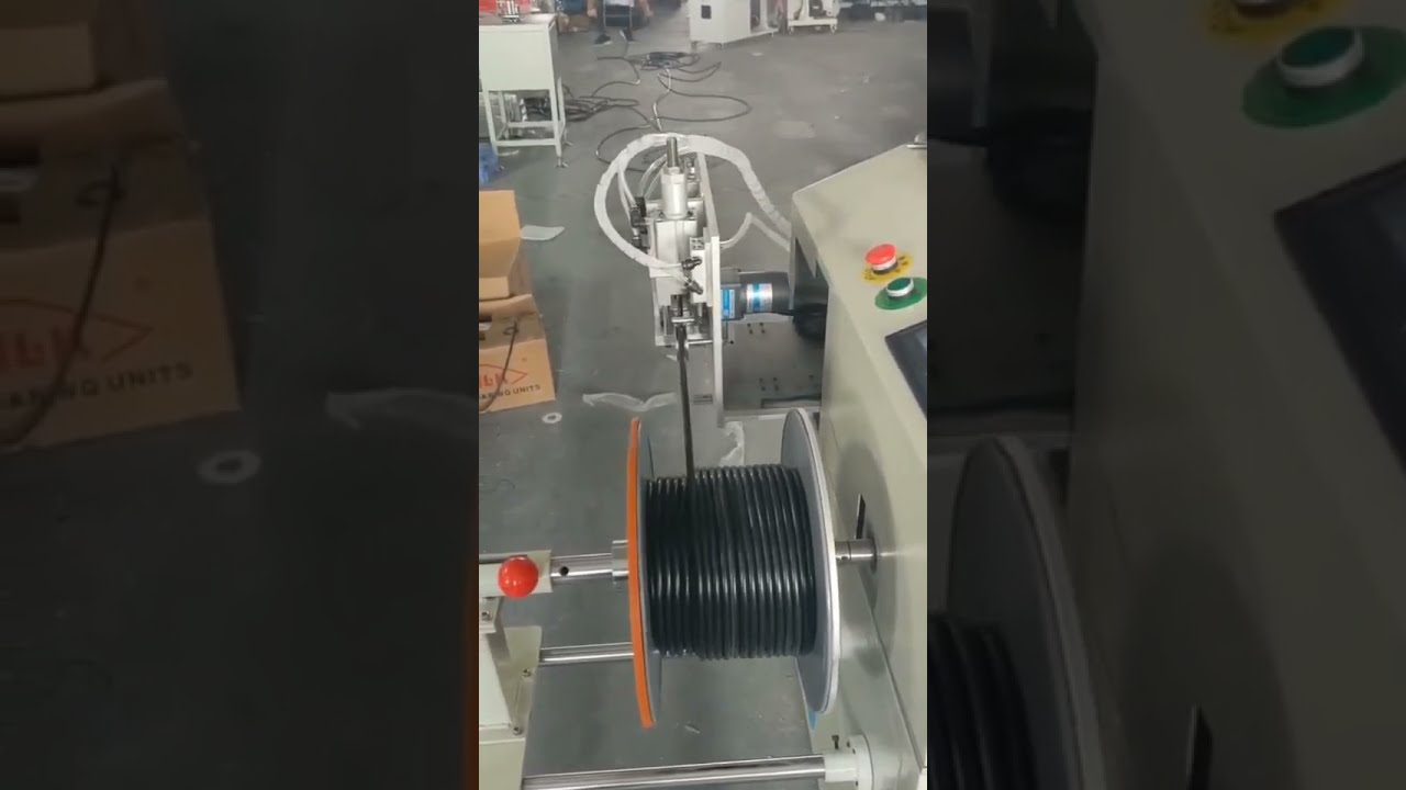 Máquina de Contagem, Travessia, Corte e Bobinagem de Cabos Elétricos | Eficiência na Fábrica #fábrica #máquina