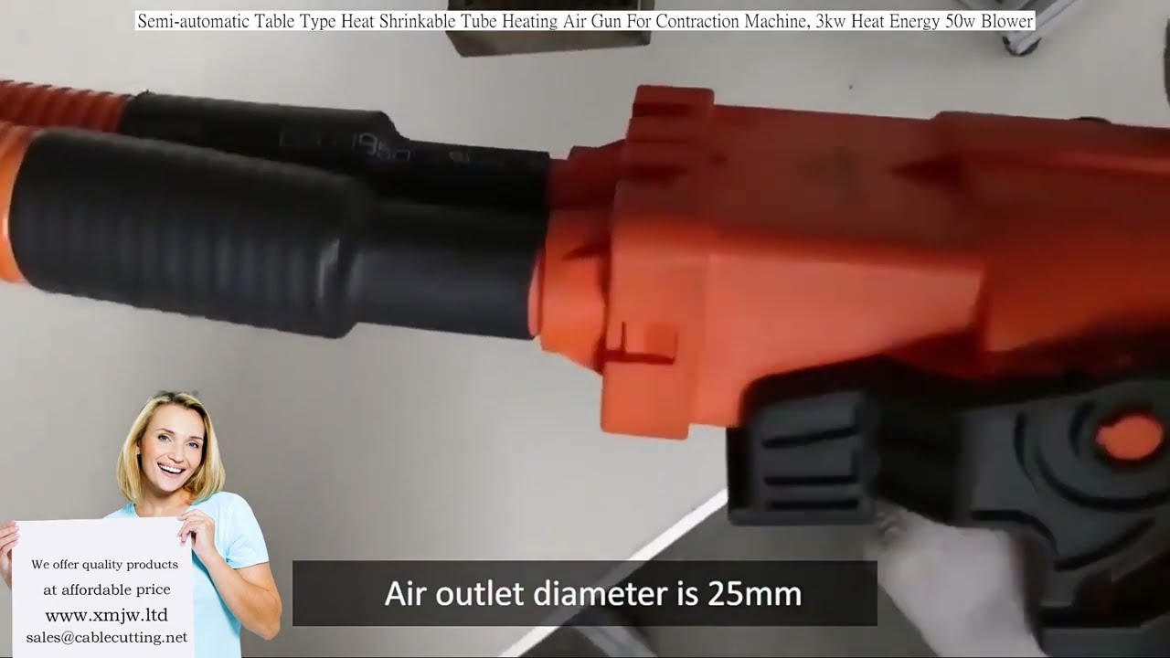 Pistola de Ar Quente Semiautomática de Mesa para Tubo Termorretrátil e Máquina de Contração