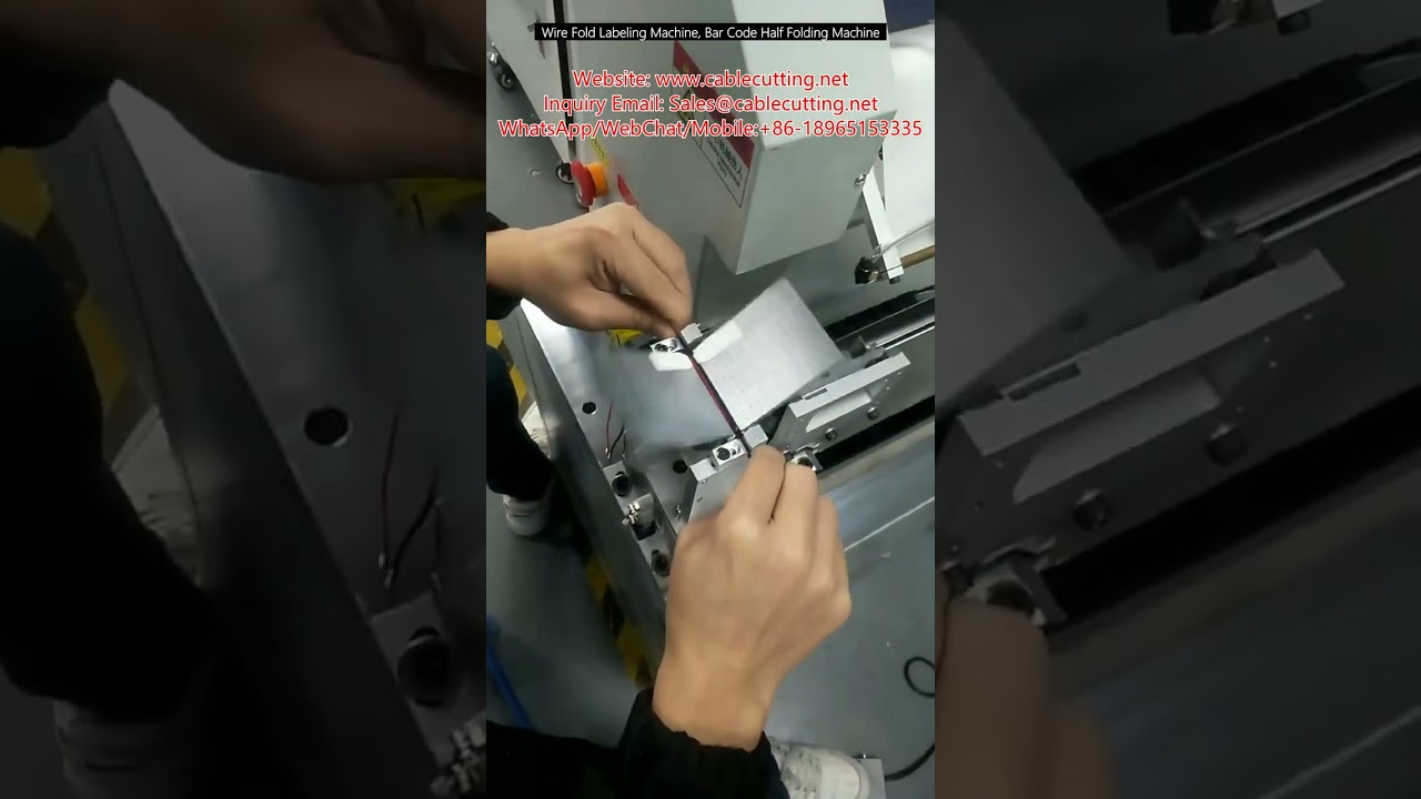 Máquina de Etiquetagem e Dobragem de Fios – Dobradeira de Código de Barras para Automação Industrial