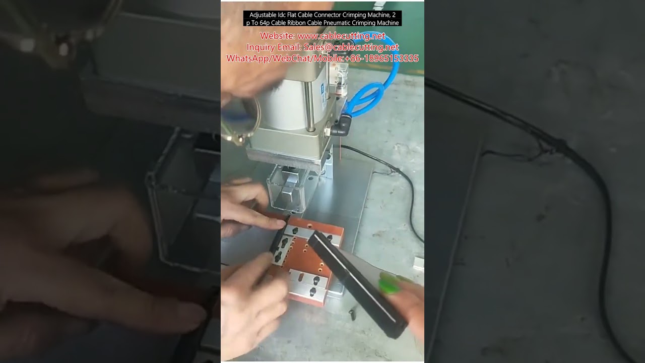 Máquina Pneumática de Crimpagem para Conector IDC Ajustável - Cabo Fita de 2P a 64P