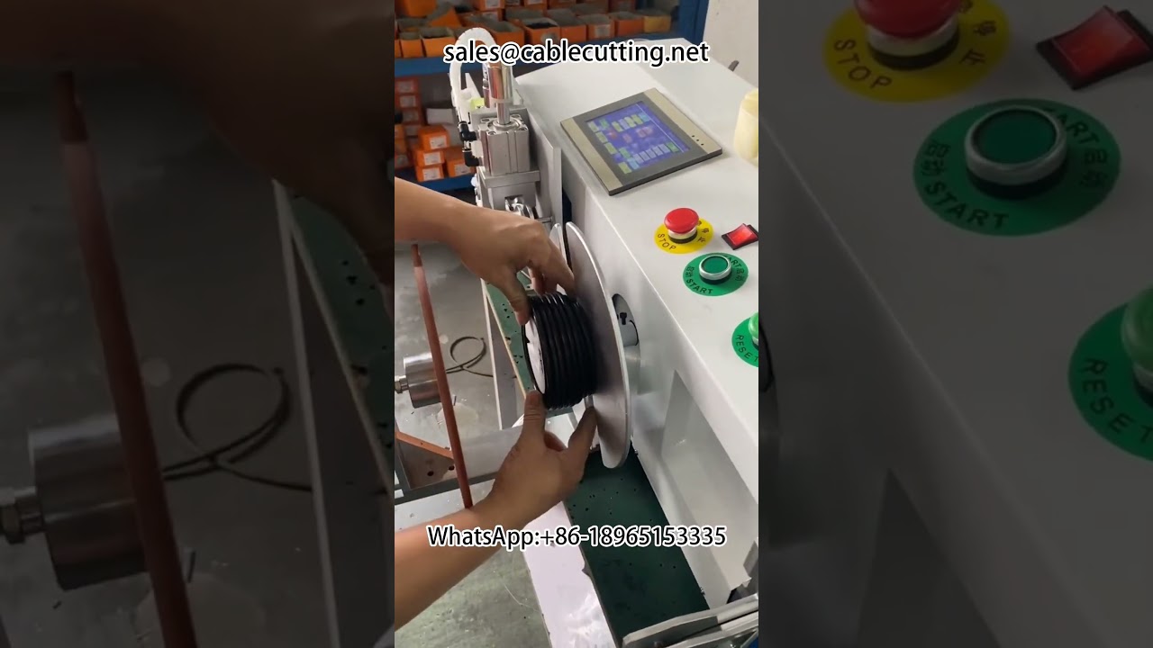 Máquina Automática de Contagem, Corte, Bobinagem e Amarração de Cabos