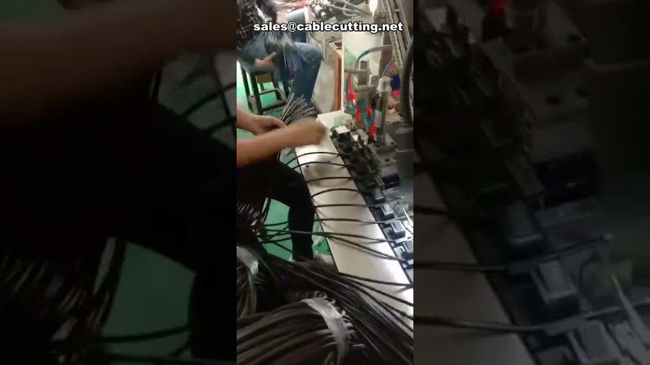 Máquina Automática de Crimpagem de Terminais para Plugues de Dois Pinos | Equipamento para Fabricação de Cabos USB
