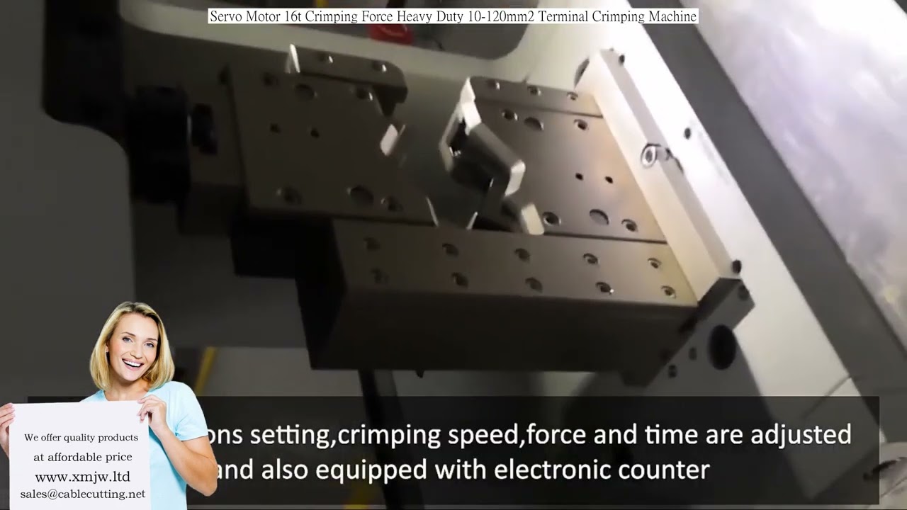 Máquina de Crimpagem Pesada 16 Toneladas com Servo Motor – Terminais de 10 a 120mm²