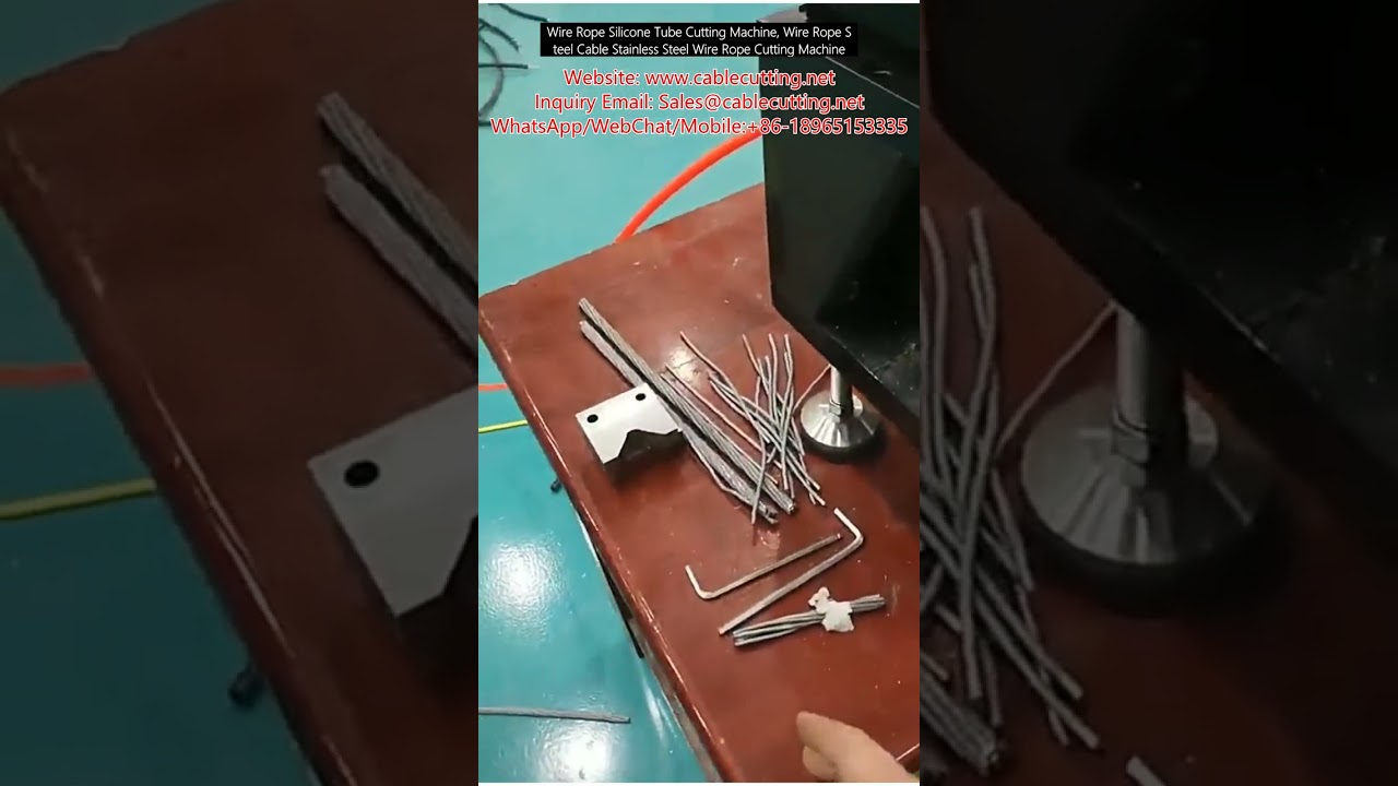 Máquina de Corte Automática para Cabo de Aço e Tubo de Silicone | Cortadora Industrial de Precisão