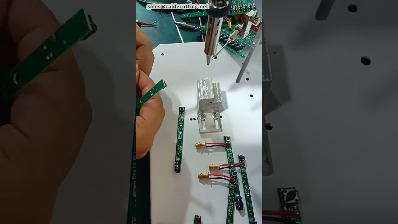 Máquina de Soldagem Semiautomática com Alimentação Angulada de Estanho para Pinos de Difícil Acesso
