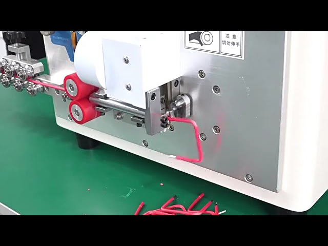 Máquina Pneumática de Corte, Decapagem e Dobra de Fios com Tela Touch - Dobrador de Cabos 2 Rodas 30-90