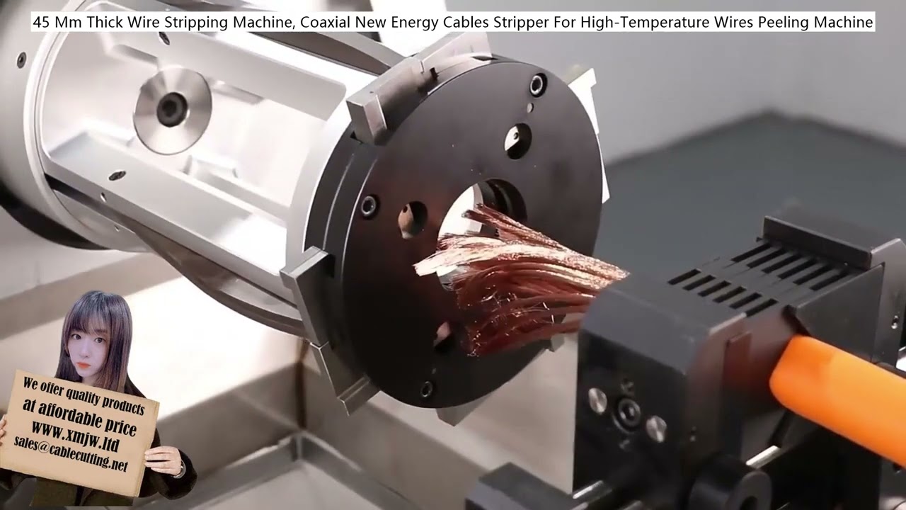 Máquina de Decapagem de Fios de 45mm, Descascador de Cabos Coaxiais e de Energia Nova para Fios de Alta Temperatura