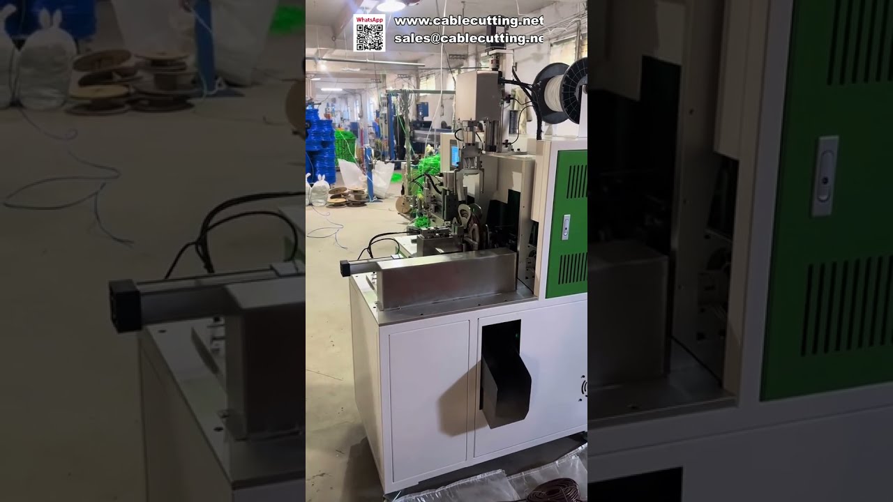 Máquina Automática de Contagem de Metros, Corte, Enrolamento e Amarração de Fios