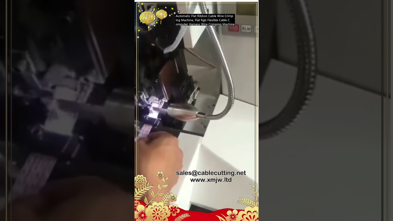 Máquina Automática de Crimpagem para Cabos Flat Ribbon e Flexíveis RGB | Equipamento para Chicotes de Computador