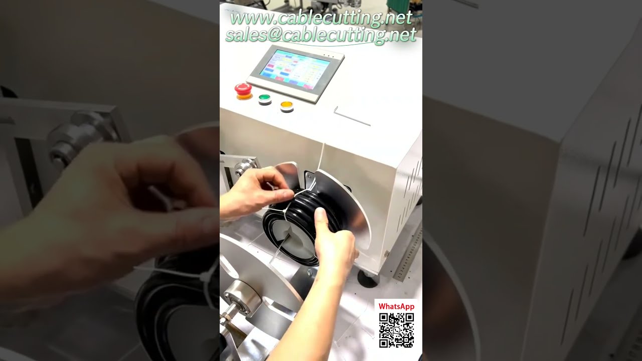 Máquina Automática de Bobinar Mangueira de Ar – Medição, Deslocamento e Corte Integrados