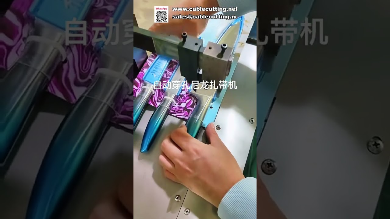 Máquina Totalmente Automática para Abraçadeiras de Nylon com Perfuração Integrada