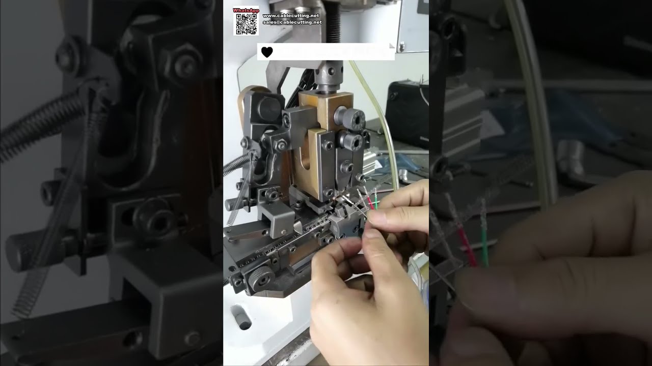 Máquina horizontal de descarnar e cravar para terminais Dupont — Processamento de fio 2 em 1
