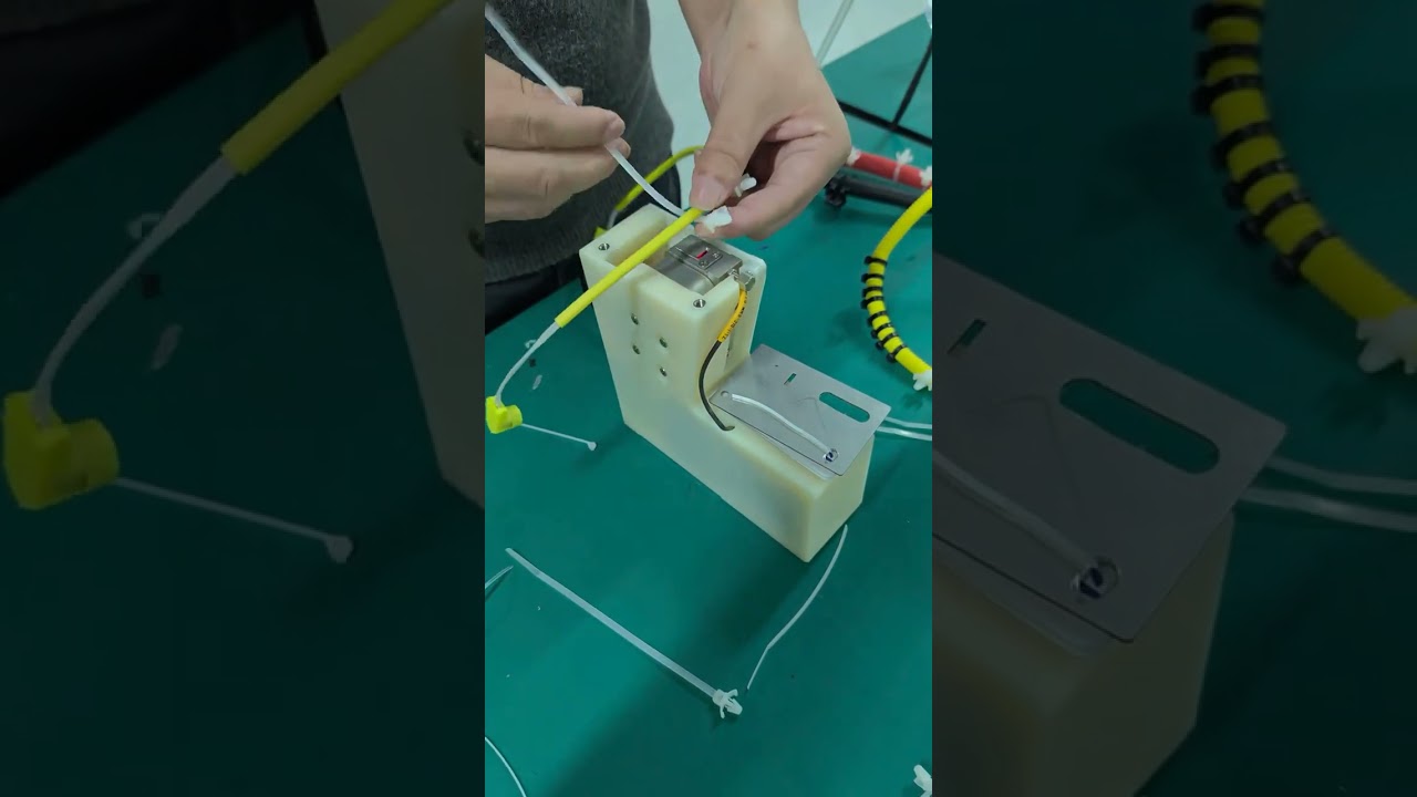 Máquina compacta automática de braçadeiras aperta e corta facilmente braçadeiras tipo abeto para chicotes automotivos