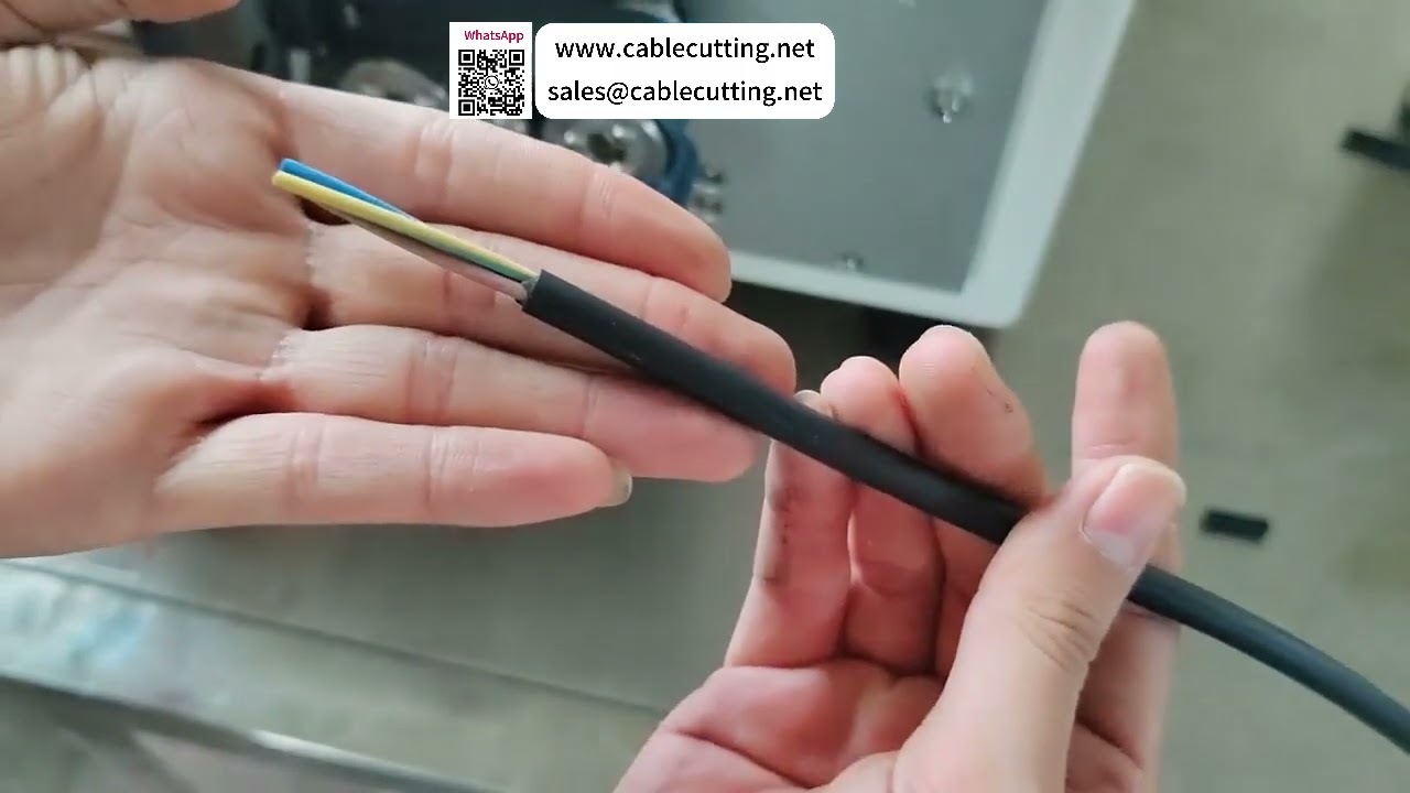 Máquina de cortar e descascar cabo interno e externo — descascamento de capa frontal de 330 mm e traseira de 35 mm