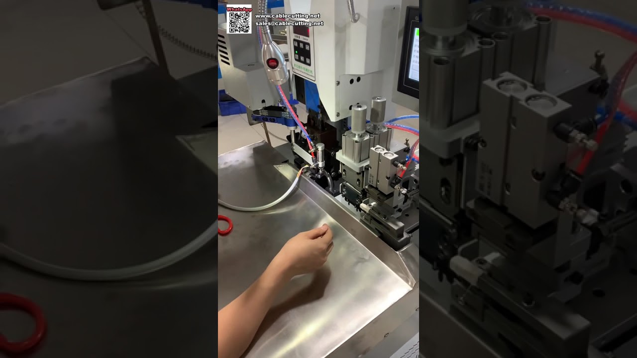 Máquina automática de alinhar, cortar, descascar e crimpar fios — equipamento de processamento completo