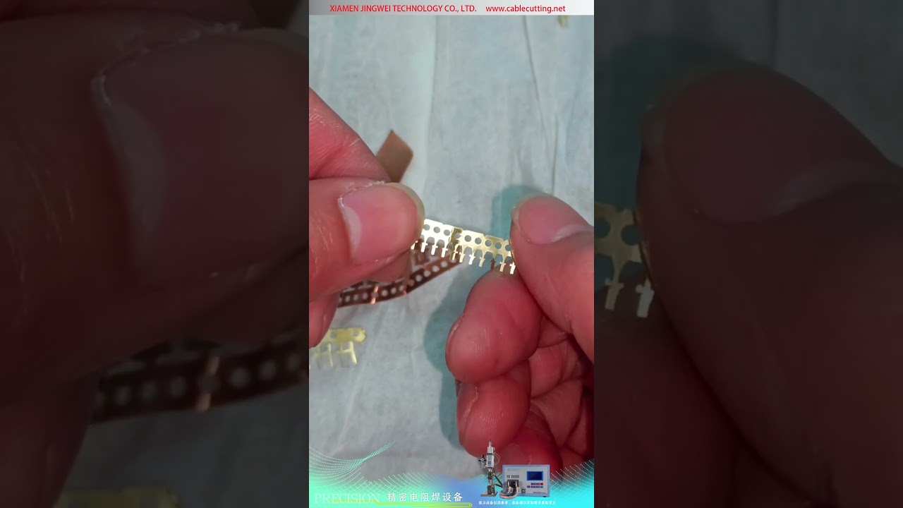 Máquina de solda a ponto por resistência DC inversor — chapa de latão de 0.5 mm