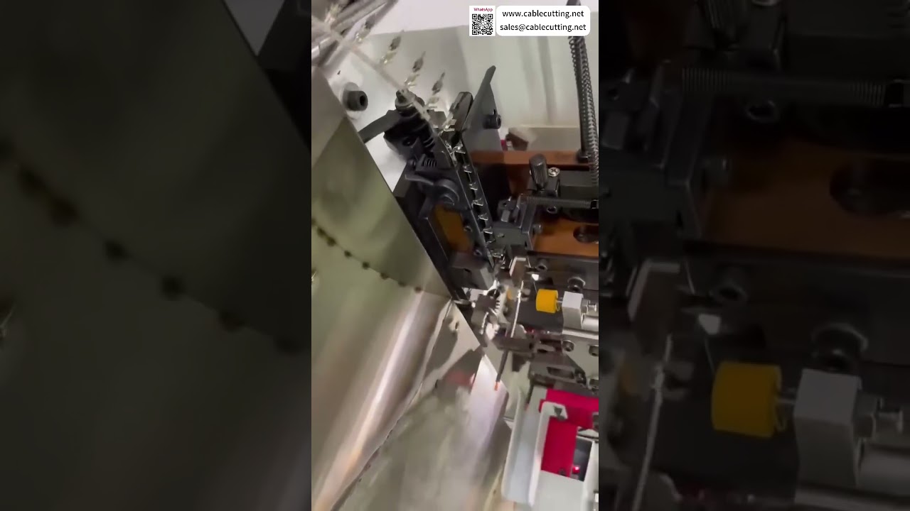 Máquina Automática de Terminais de Cabeça Dupla para Fio Pesado de 4 mm², Decapagem, Crimpagem e Corte